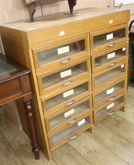 A haberdashery cabinet, W.91cm